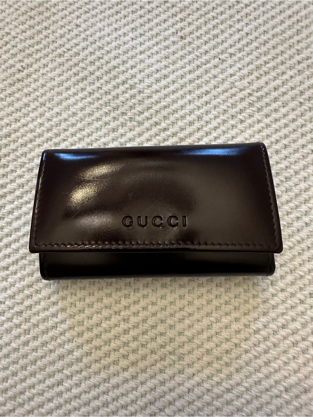 Gucci Brown Key Holder Leather Wallet